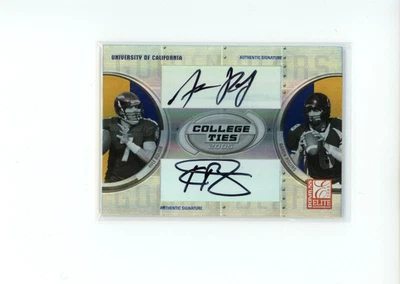 2005 Donruss Elite Kyle Boller Aaron Rodgers CT-1 Rookie College Ties Auto 33/50 - Image 1 of 4