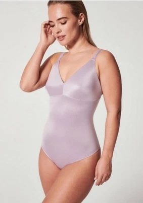Spanx Satin Shaping Thong Bodysuit Light Orchid Lavender Size 3X #10322R - NWT - Изображение 1 из 4