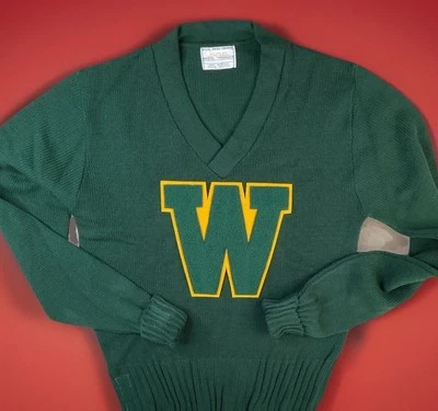 Suéter Vintage BPC Letterman Años 50 60 Bristol Productos Premio Oficial W Talla 44 Foto 1 de 4