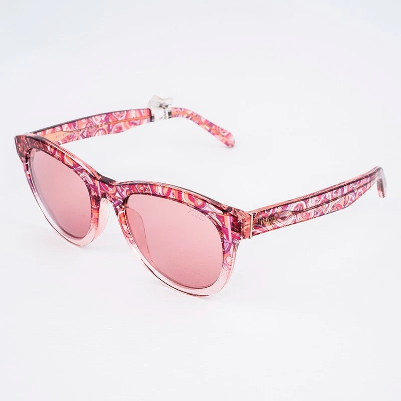 NUEVO CON ETIQUETAS Gafas de sol Emilio Pucci EP 53 44Z Naranja Tortuga/Espejo Violeta 52 mm EP0053 Foto 1 de 1