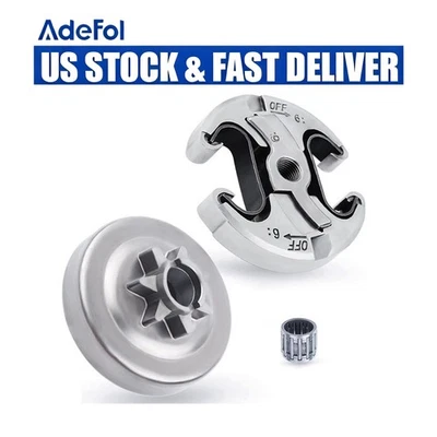 ADEFOL 3/8 7T Clutch Drum Bearing Kit 537291702 For Husqvarna 455 460 Rancher Chainsaw