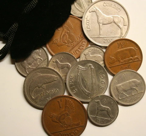 Ireland - Bag 11 X 1960s Irish Coins Half Penny To Half Crown - NICE CIRCULATED Cover