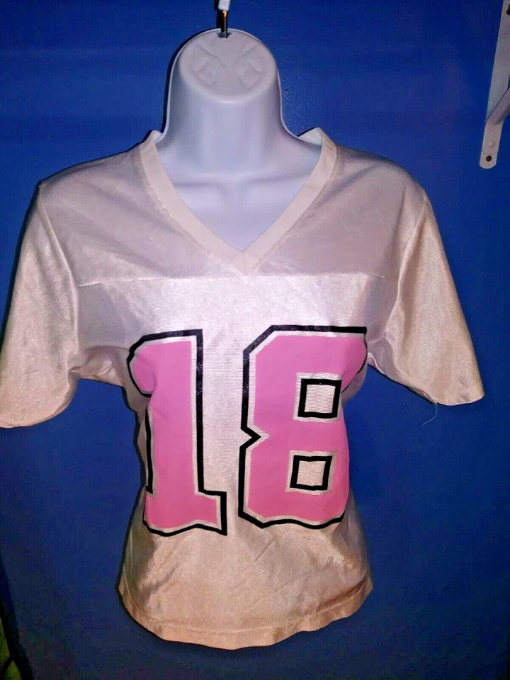 Camiseta para niñas Peyton Manning Indianapolis Colts NFL rosa talla pequeña usada Foto 1 de 4