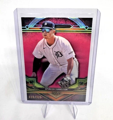 2024 TOPPS TRIPLE THREADS TOURMALINE CARD /125 TIGERS SPENCER TORKELSON #48 - Image 1 of 4
