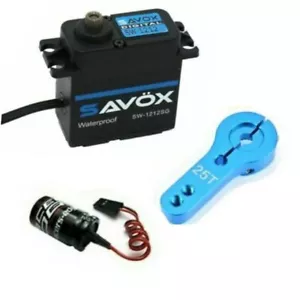 Savox SW-1212SG-BE CON BOCINA AZUL DESTRUCTORA Impermeable Servo ARRMA TRAXXAS - Imagen 1 de 1