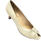Vintage Evins Laine Women's size 9B cream white open toe pump heels dress shoes