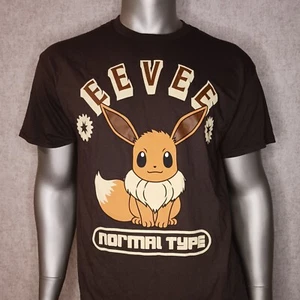 Camiseta híbrida de manga corta tipo normal Eevee marrón talla grande Pokemon para hombre - Imagen 1 de 9