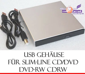 External Slimline Housing Case USB 2.0 For Ide CD DVD Cdrw Dvd-Rw Drives New - Afbeelding 1 van 1