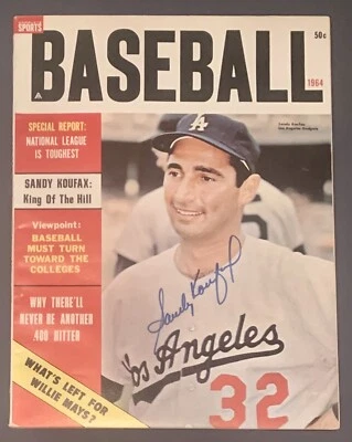 Sandy Koufax Signed Autographed 1964 Baseball Magazine JSA Certification Dodgers - Image 1 of 2