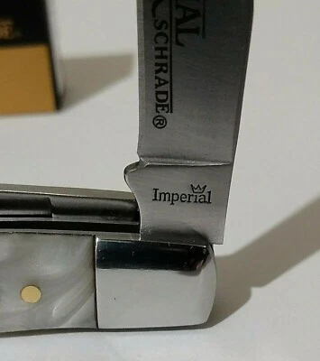 NAVAJA DE BOLSILLO DE CAZA CROWN TANG PEARL TRAPPER IMPERIAL SCHRADE!!! Foto 1 de 4