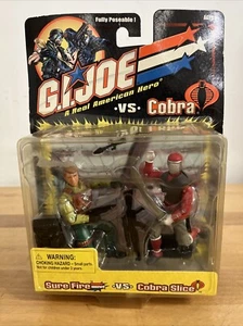 GI Joe - Sure Fire vs Cobra Slice 2 pack Figure Set - New - 2002 - HASBRO - Picture 1 of 12