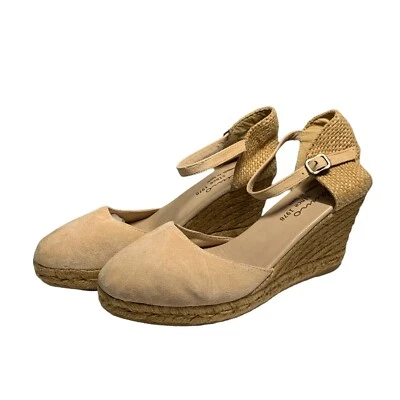 Gaimo Alpargatas Tacón Cuña Mujer US 8.5 EU 42 Gamuza Tostada Hechas en España Foto 1 de 4