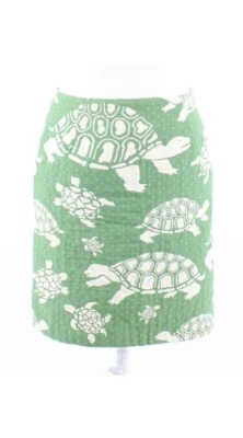 Skirtin Around New Canaan CT Skirt  Green & Cream Turtles And Dots Size 8 - Image 1 of 4