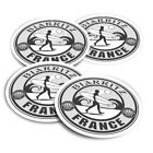 4x Round Stickers 10 cm - BW - Biarritz France Wave French  #41868