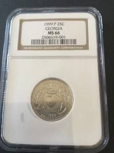1999-P Georgia State Quarter NGC MS66 Mint State 66 - Picture 1 of 1