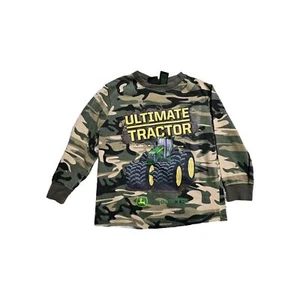 John Deere  5 Tee Tractor Camo Dirt  Mud Farm Camouflage Shirt  - Picture 1 of 3