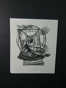 x5 Exibris Ing.Dott. Gianni Mantero 1968 Como Liebespaar Lovers (Gaudaen) - Imagen 1 de 1