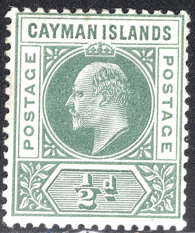 Cayman Islands Stamp Scott #3, 1/2p, Green, Edward VII, MNH, SCV$6.50 (B) Foto 1 de 1