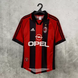 AC MILAN 1998 1999 HOME FOOTBALL SHIRT ADIDAS OPEL JERSEY SIZE S - Picture 1 of 7