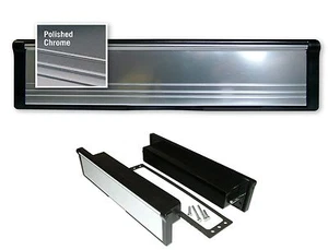 Placa moderna de 12" cromada: con cepillos - Imagen 1 de 3