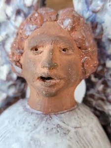 Kerzenhalter Skulptur Vintage signiert Kratina Redware Terrakotta Engel 1963  - Bild 1 von 24