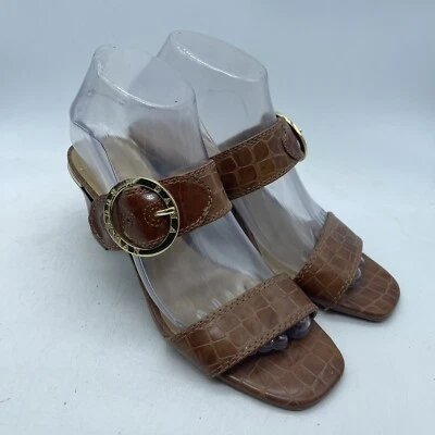 Zapatos para mujer Dana Buchman marrón de tacón grueso sin cordones talla 7,5 M Foto 1 de 4