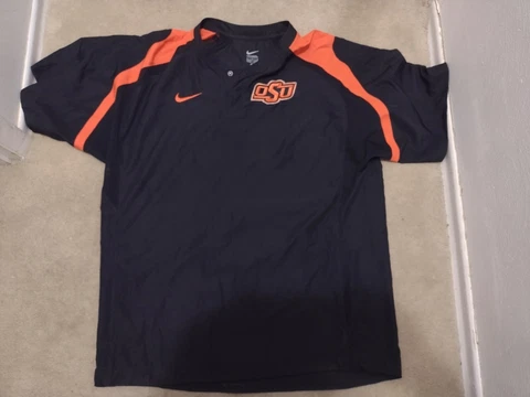 Oklahoma State Cowboys Nike Size Large Black Pullover Warmup Jacket Cover
