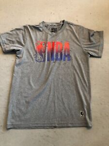 NBA Shirt Boy's Extra Large (18-20) Basketball Gray Knit Activewear Tee