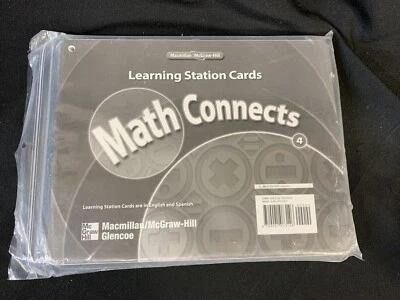  McGraw Hill Math Connects 90 Grade 4 Learning Station Cards English & Spanish - Image 1 of 4