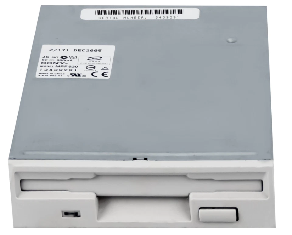 Sony Internal Floppy Drive Diskette Computer White 1.44MB FDD - Image 1 of 4