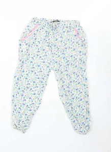 Primark Girls Floral Viscose Blend Harem Trousers Size 2-3 Years - Picture 1 of 12
