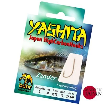 BEHR Zanderhaken nickel Größe wählbar 10 Stück Angelhaken Zander Haken Einzelhaken