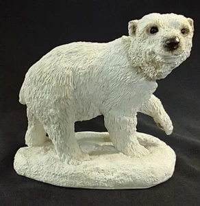 Stone Critters Polar Bear Walking Made In USA 1995 Original Tags Wildlife Arctic - Picture 1 of 10