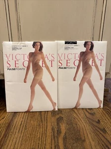 NWT Lot Of 2 Victoria's Secret Small Level 1 Compression Sheer Hose White Navy - Picture 1 of 8