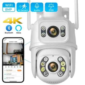 8MP Dual Lens with Dual Screen Ai Human Detect Auto Tracking Surveillance Camera - Picture 1 of 19