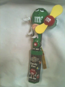Seltener Miss Green M&M 's Candy persönlicher Fan mit Original Etikett - Bild 1 von 7