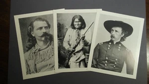 1989-1995 Who's Who Game Cards - 3 American West - Cody, Geronimo, Custer - Picture 1 of 1