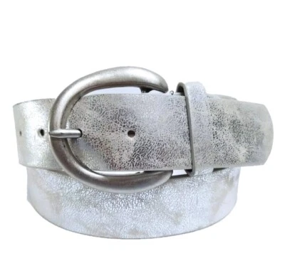 ✅ Echt Damen Frauen Style Gürtel Leder Kürzbar Schnalle Silber 4cm - Bild 1 von 2