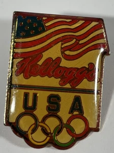 Kellogg's USA Olympia Flagge Werbung Pin Pinback 1991 Vintage - Bild 1 von 2