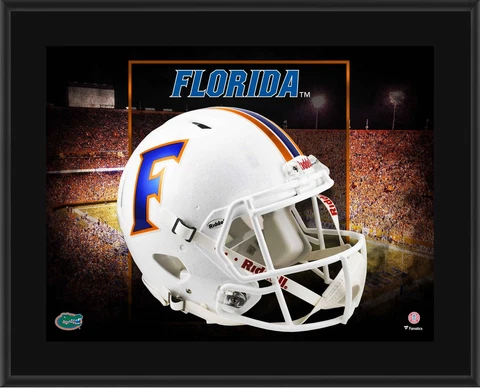 Florida Gators 10.5x13 2015 White Alternate Helmet Sublimated Plaque - Fanatics Cover