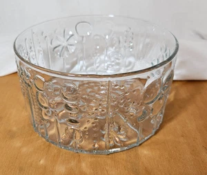 Iittala Finland Flora Glass Bowl – Oiva Toikka – 10 cm H x 19.5 cm Dia – Vintage - Picture 1 of 7