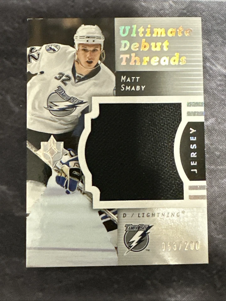 2007-08 Ultimate Collection Ultimate Debut Threads Jersey DT-SM Matt Smaby Bolts - Image 1 of 3