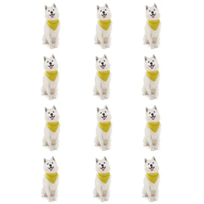 Paquete de 12 pañuelos triangulares de algodón de color liso ideales para uso diario Foto 1 de 4