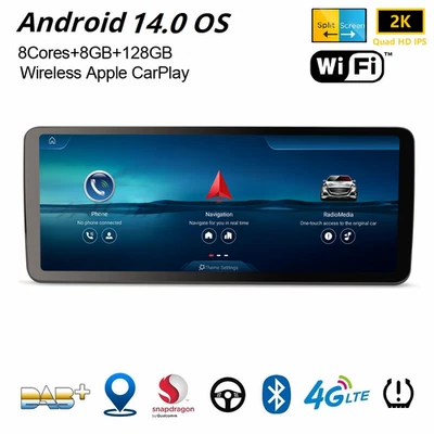 12,3" 8GB+128GB Android 14 CarPlay Autoradio GPS Mercedes C/GLC Klasse X253 W205 - Bild 1 von 4