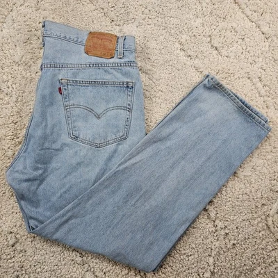 Vintage Levis 505 Mens Jeans Regular Fit Straight Leg Baggy Skater Y2K 39x32.5 - Image 1 of 4