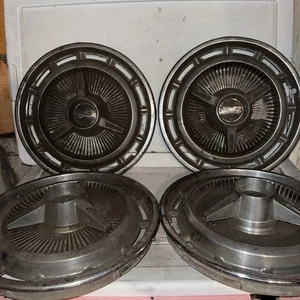 1965-1966 Chevy Impala SS Spinner Hub Caps Wheel Covers OEM 14" Set 4 Vintage - Picture 1 of 7