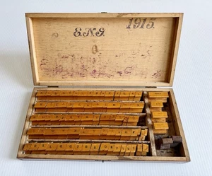 Vtg Alphabet Rubber Stamp Set Upper/Lower Case, Numbers, Punctuation Fancy Font - Picture 1 of 17