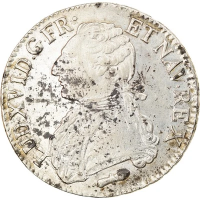 [#876061] Moneda, Francia, Luis XVI, Écu aux branches d'olivier, Ecu, 1790, Perpig Foto 1 de 2