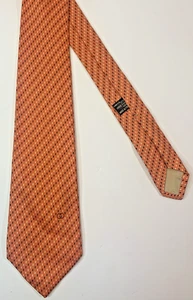 GUCCI Herren Krawatte Italian Made 100% Seide LUXUS Orange Schwarz Weiß Punkte - Bild 1 von 6