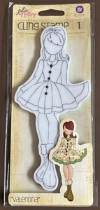 NEW Julie Nutting Mixed Media Art Cling Rubber Stamp Valentina Doll 910778 Prima - Picture 1 of 2